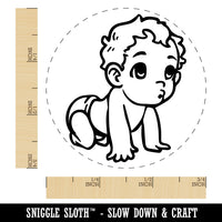 Cute Crawling Baby Self-Inking Rubber Stamp Ink Stamper for Stamping Crafting Planners