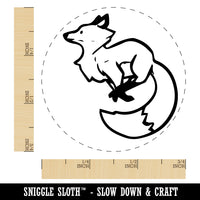 Elegant Leaping Fox Self-Inking Rubber Stamp Ink Stamper for Stamping Crafting Planners