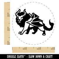 Manticore Greek Mythological Creature Beast Self-Inking Rubber Stamp Ink Stamper for Stamping Crafting Planners