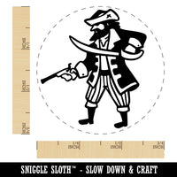 Pirate Cutlass Flintlock Pistol Self-Inking Rubber Stamp Ink Stamper for Stamping Crafting Planners