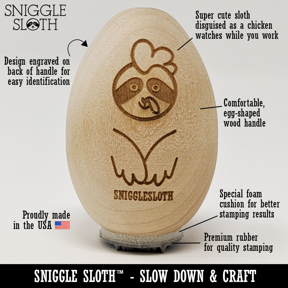 Star Scatter Chicken Egg Rubber Stamp