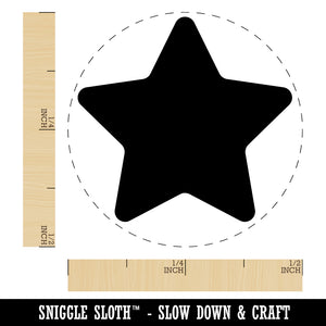 Star Curved Points Chicken Egg Rubber Stamp