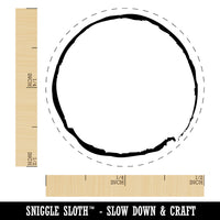 Sketchy Circle Outline Chicken Egg Rubber Stamp