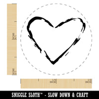 Heart Love Sketch Outline Chicken Egg Rubber Stamp