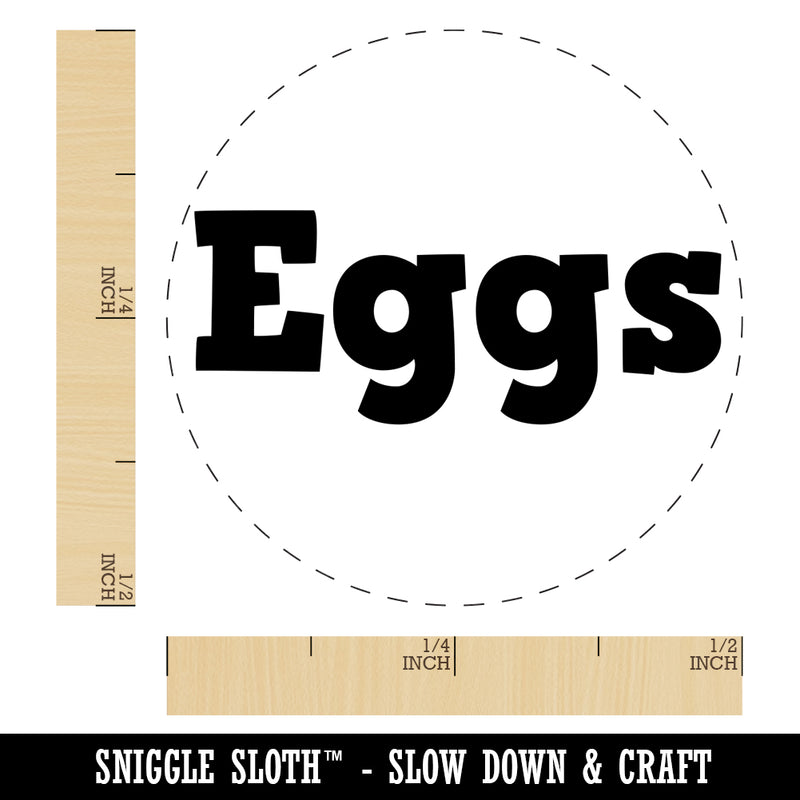 Eggs Fun Text Chicken Egg Rubber Stamp