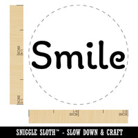 Smile Fun Text Chicken Egg Rubber Stamp