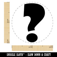 Question Mark Bold Chicken Egg Rubber Stamp