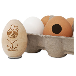 Sketchy Solid Circle Chicken Egg Rubber Stamp