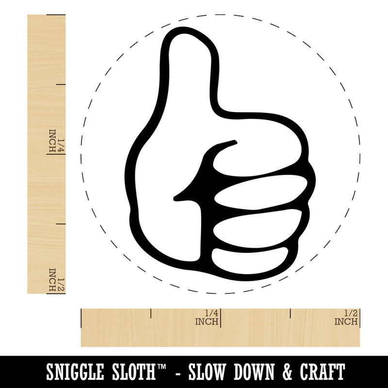 Thumbs Up Down Chicken Egg Rubber Stamp