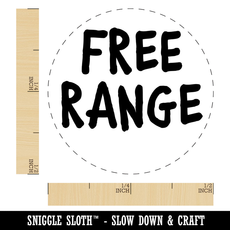 Free Range Chicken Egg Fun Text Chicken Egg Rubber Stamp