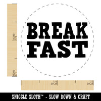 Breakfast Meal Fun Text Chicken Egg Rubber Stamp
