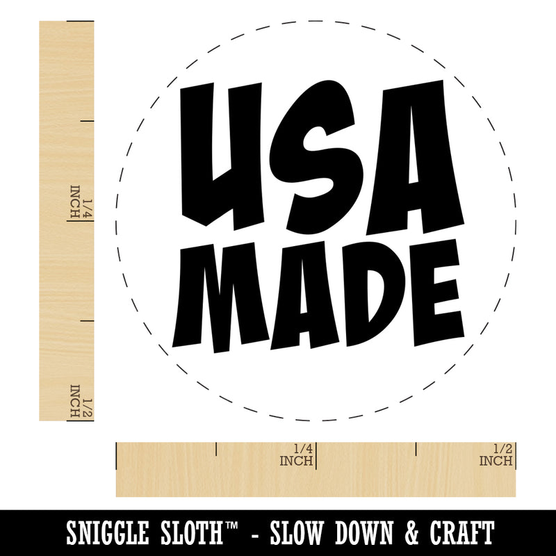 USA Made Fun Text Chicken Egg Rubber Stamp