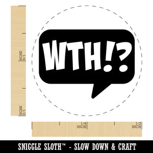 WTH What the Heck Comic Callout Bubble Chicken Egg Rubber Stamp