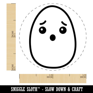 Egg with Surprise Face Chicken Egg Rubber Stamp