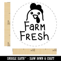 Farm Fresh Chicken Head Chicken Egg Rubber Stamp