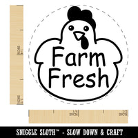 Farm Fresh in Fat Chicken Chicken Egg Rubber Stamp