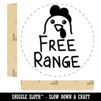 Free Range Chicken Head Chicken Egg Rubber Stamp