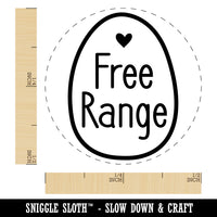 Free Range Heart in Egg Chicken Egg Rubber Stamp