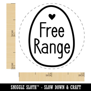 Free Range Heart in Egg Chicken Egg Rubber Stamp