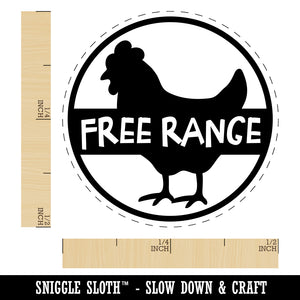 Free Range with Chicken Chicken Egg Rubber Stamp