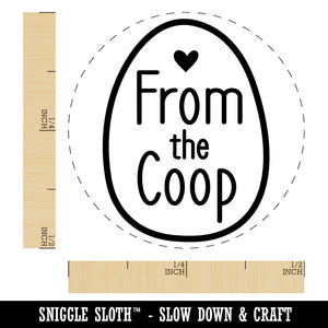 From the Coop Heart in Egg Chicken Egg Rubber Stamp