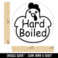 Hard Boiled in Chicken Chicken Egg Rubber Stamp