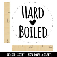 Hard Boiled with Heart Chicken Egg Rubber Stamp