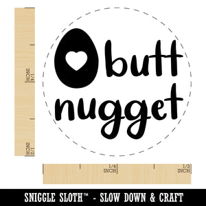 Butt Nugget Chicken Egg Rubber Stamp