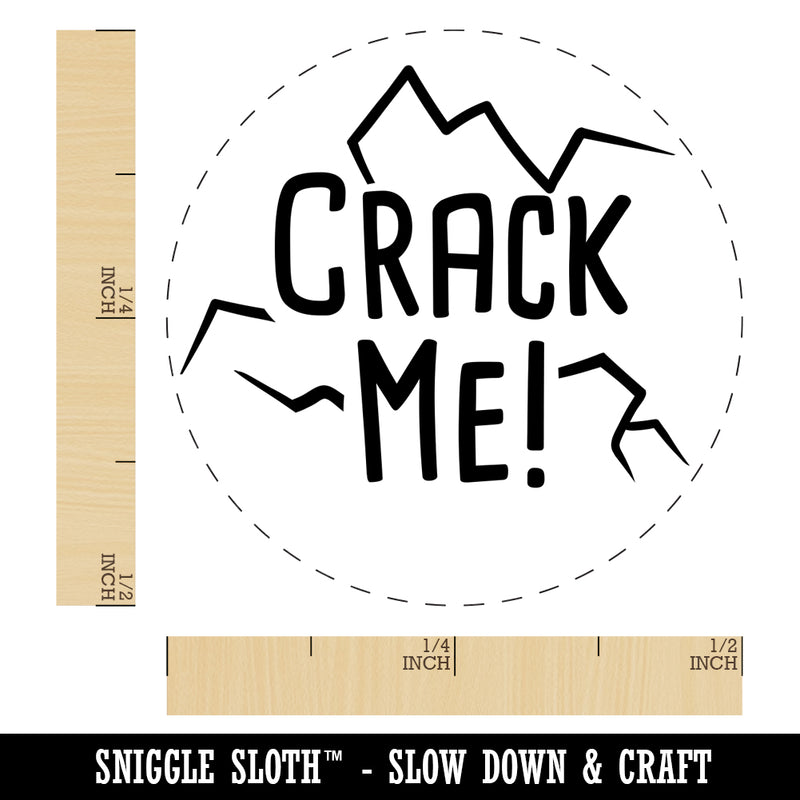 Crack Me Chicken Egg Rubber Stamp