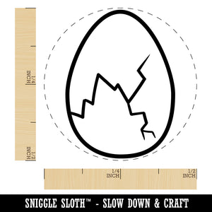 Cracked Broken Egg Chicken Egg Rubber Stamp