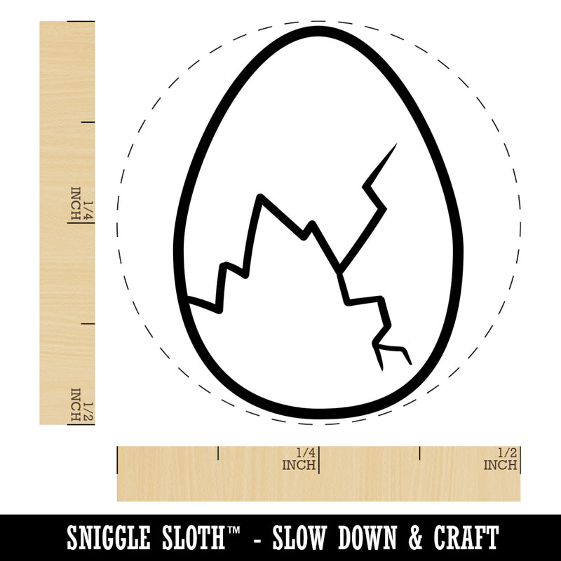 Cracked Broken Egg Chicken Egg Rubber Stamp