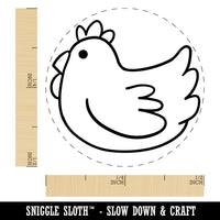 Cute Fat Chicken Chicken Egg Rubber Stamp