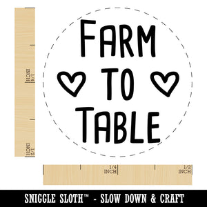 Farm to Table Hearts Chicken Egg Rubber Stamp
