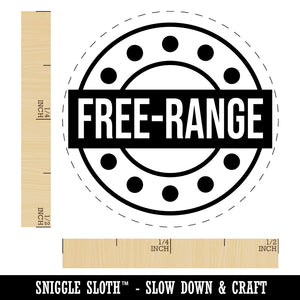 Free-Range Label Chicken Egg Rubber Stamp