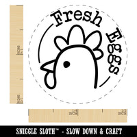 Fresh Chicken Eggs Chicken Egg Rubber Stamp