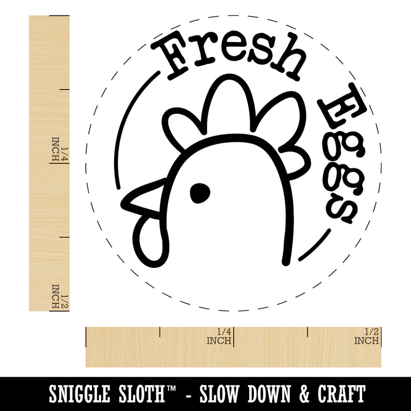 Fresh Chicken Eggs Chicken Egg Rubber Stamp