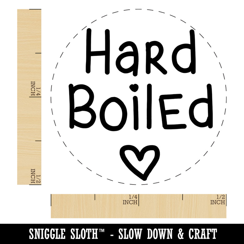 Hard Boiled Chicken Egg Rubber Stamp