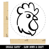 Hen Head Chicken Egg Rubber Stamp