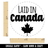 Laid in Canada Chicken Egg Rubber Stamp