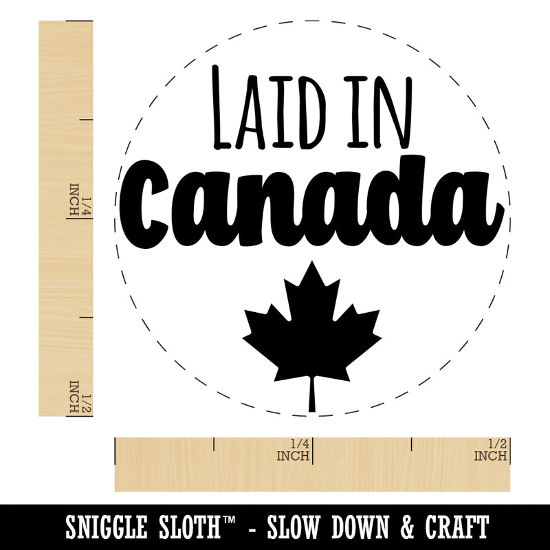 Laid in Canada Chicken Egg Rubber Stamp