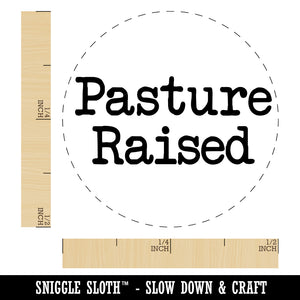 Pasture Raised Typewriter Chicken Egg Rubber Stamp