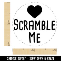 Scramble Me Chicken Egg Rubber Stamp