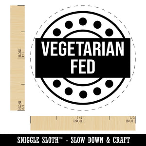 Vegetarian Fed Label Chicken Egg Rubber Stamp