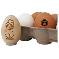 Try Me Sample Chicken Egg Rubber Stamp