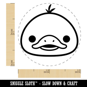 Happy Duckling Head Chicken Egg Rubber Stamp