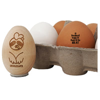 A Boiled Egg is Hard to Beat Chicken Egg Rubber Stamp