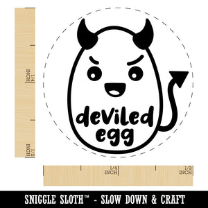 Deviled Egg Chicken Egg Rubber Stamp