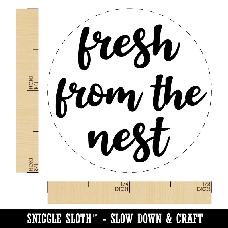 Fresh from the Nest Chicken Egg Rubber Stamp