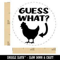 Guess What Chicken Butt Arrow Chicken Egg Rubber Stamp