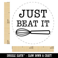 Just Beat It with Whisk Chicken Egg Rubber Stamp